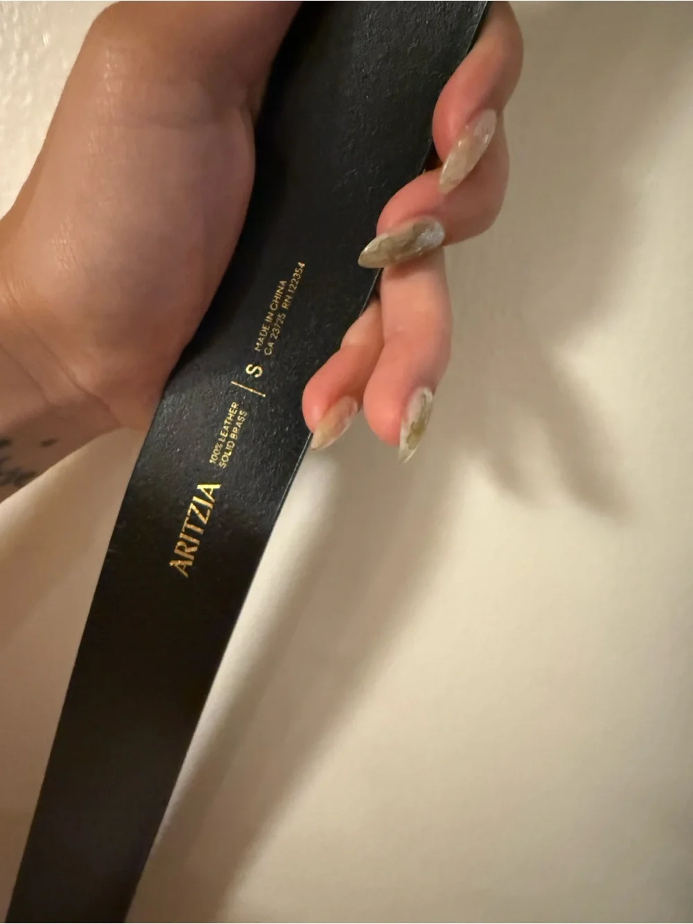 Aritzia Halo Leather Belt - Sz Small